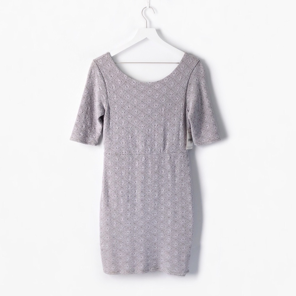 nwt | free people textured knit bodycon dress